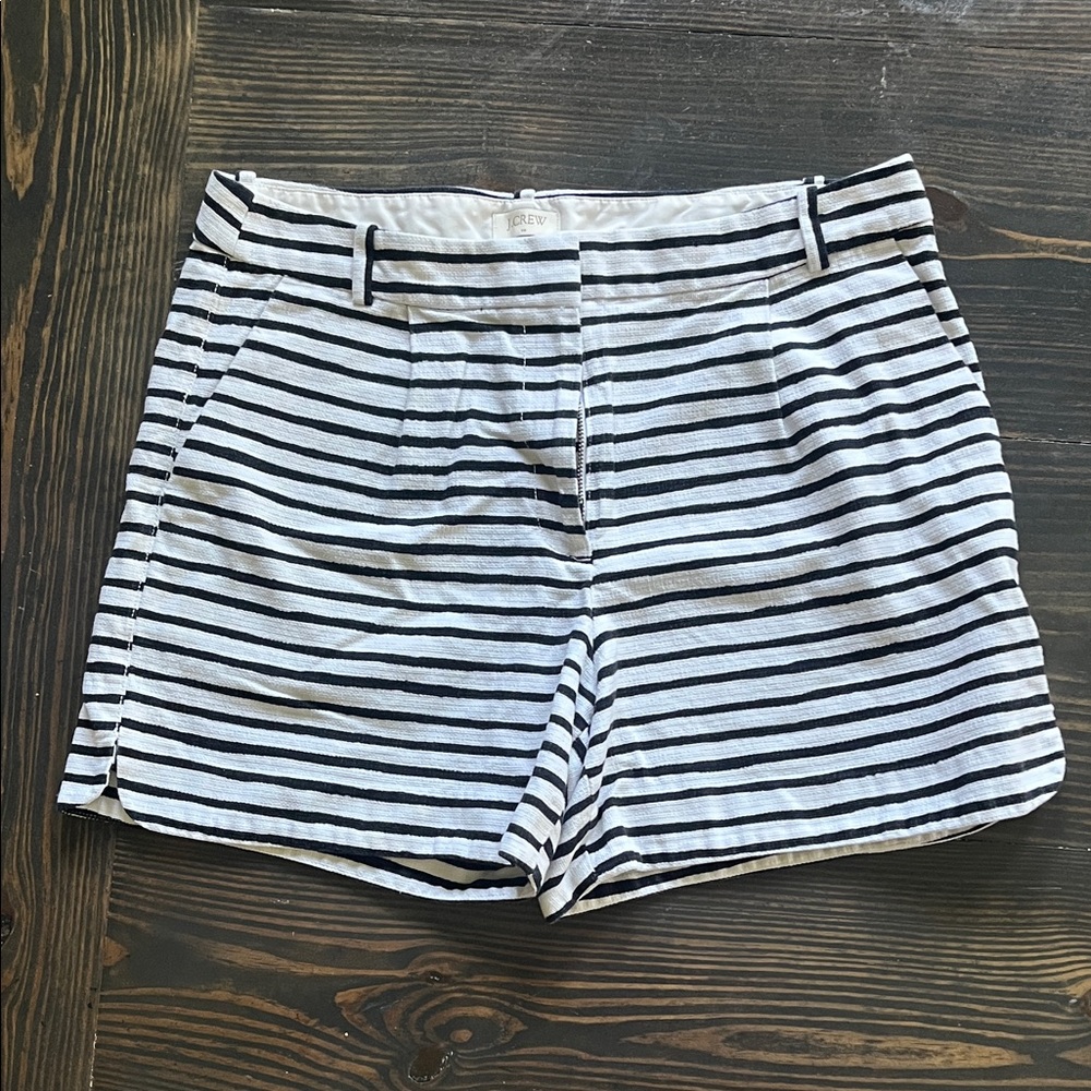 J. Crew Black and White Striped Women's Shorts